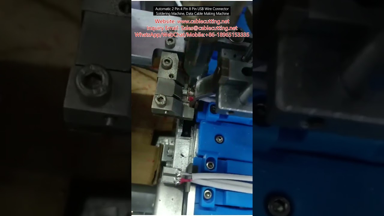 Automatic 2-Pin 4-Pin 8-Pin USB Wire Connector Soldering Machine, Data Cable Making Machine