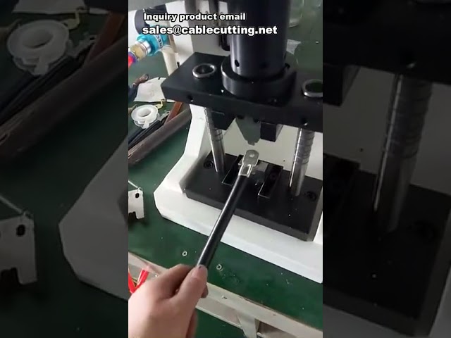 Pneumatikus krimpelőgép - Réz terminál présgép gyári automatizáláshoz