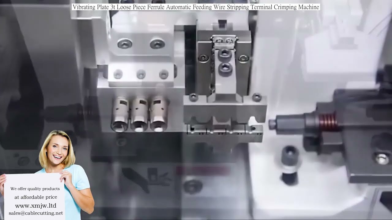 Rezgőtálas automata huzal stripper és krimpelő gép 3 tonna erővel – laza ferrule adagolás