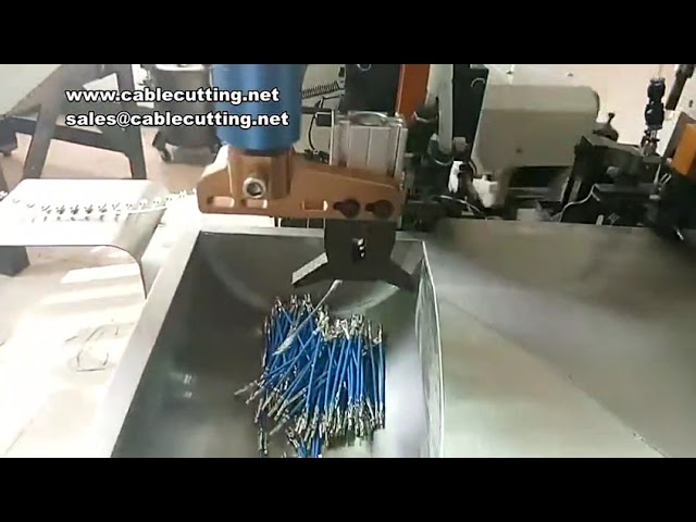 6PCS Fully Automatic Terminal Crimping Machine Set with Cutting, Stripping, and V-Knife Blades